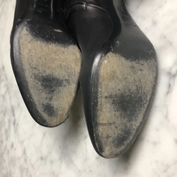 Yves Saint Laurent Women's Black Leather Ankle Boots - Picture 12 of 16